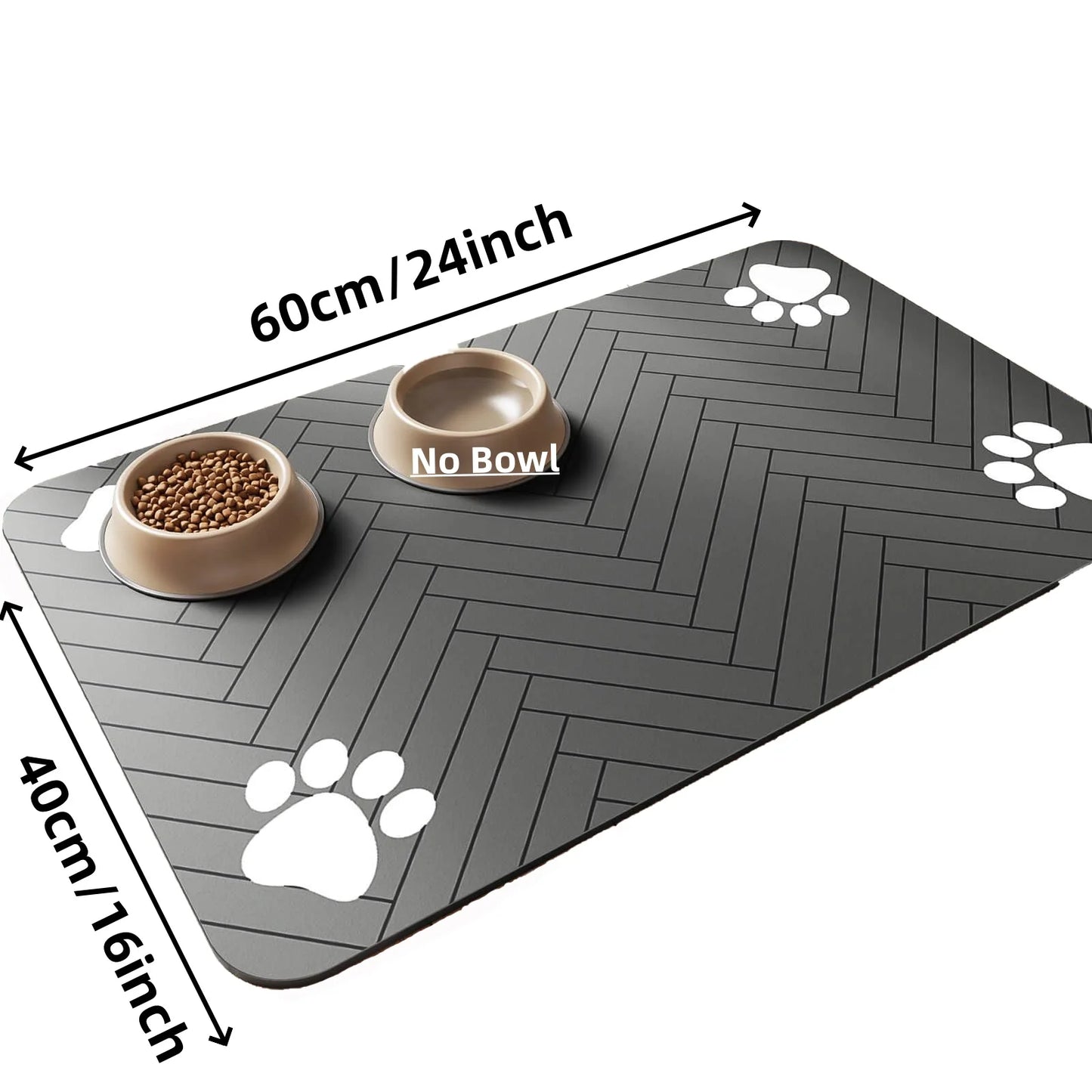 Waterproof Pet Feeding Mat β Quick-Dry Placemat with Non-Slip Rubber Backing for Dogs & Cats