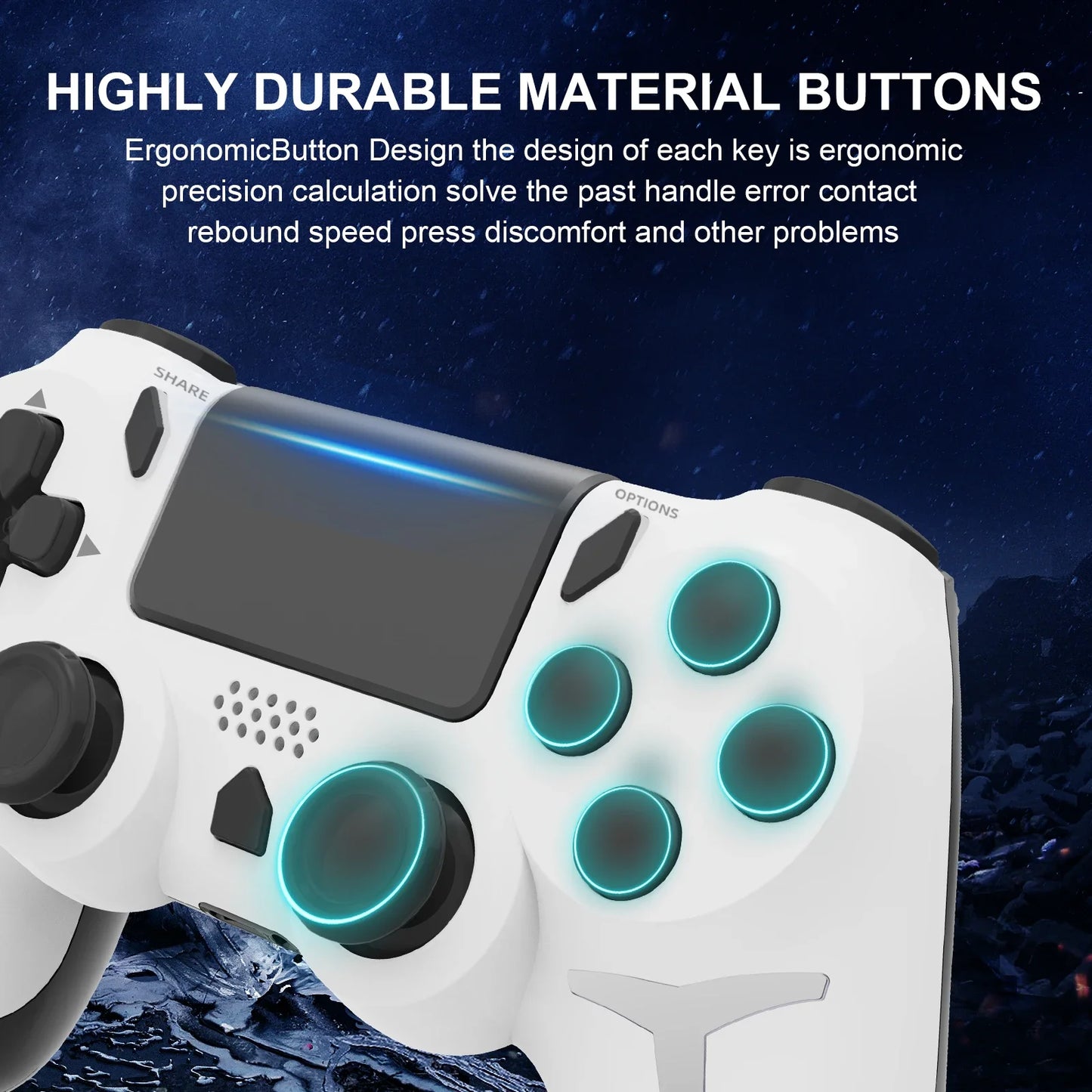 GAMINJA Wireless Bluetooth Gamepad β Dual Vibration & Touchpad for PS4/PS3 & PC Gaming