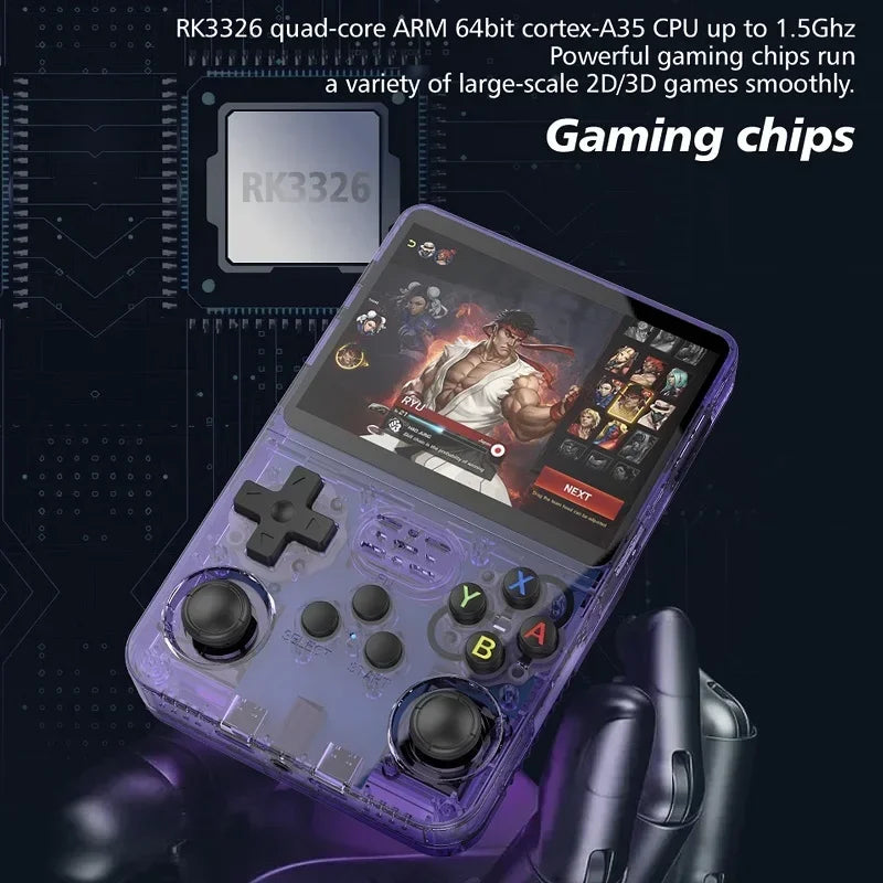 R36S Retro Handheld Game Console – 3.5" Display with ARKOS System & Classic Titles