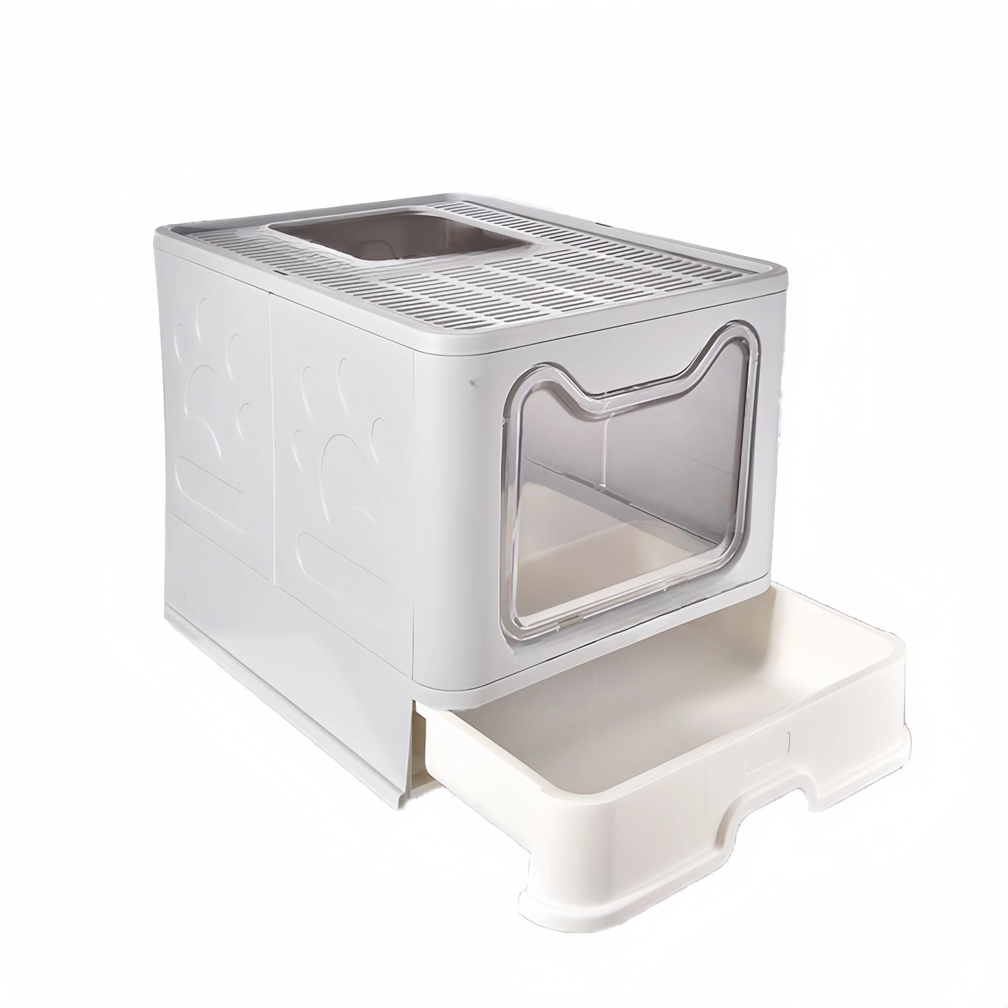 Foldable Cat Litter Box β Drawer-Style Design with Scooper for Easy Waste Management