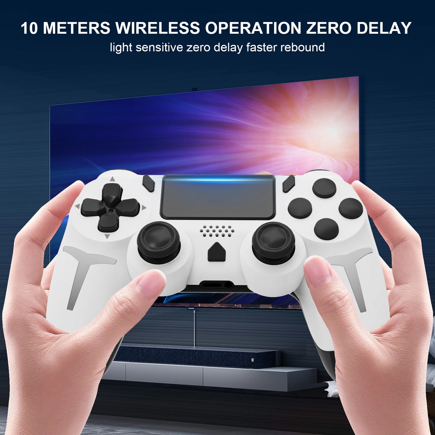 GAMINJA Wireless Bluetooth Gamepad β Dual Vibration & Touchpad for PS4/PS3 & PC Gaming