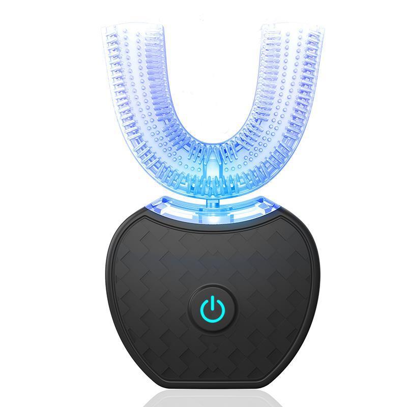 360° Intelligent Electric Toothbrush – U-Type, Blue Light Whitening & USB Rechargeable