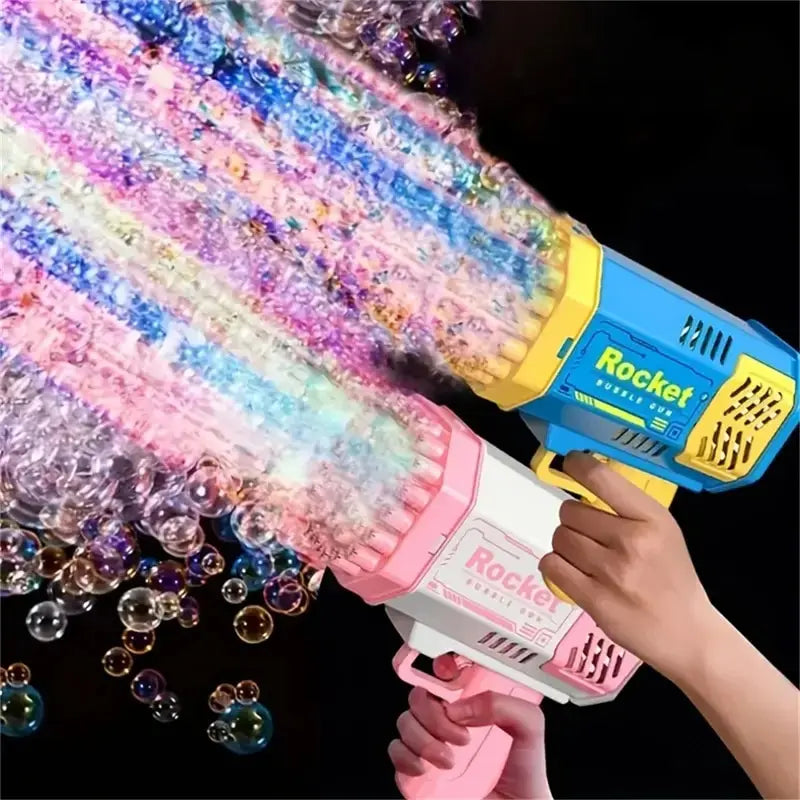 40-Hole Rocket Bubble Gun – Handheld Electric Toy for Kids’ Parties & Outdoor Fun