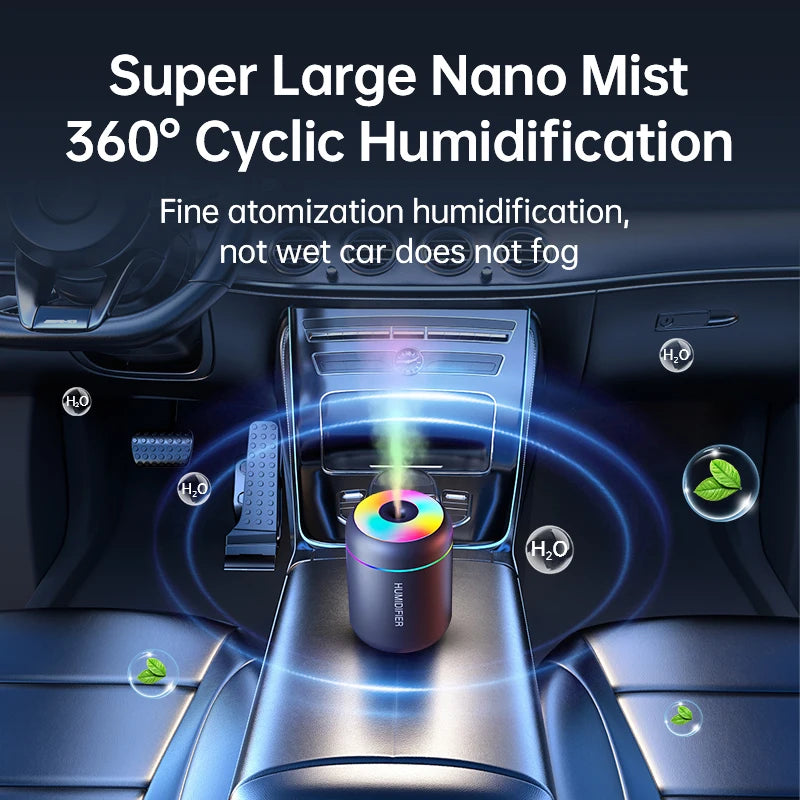 180ML USB Mini Aroma Humidifier with LED Light – Car & Home Use