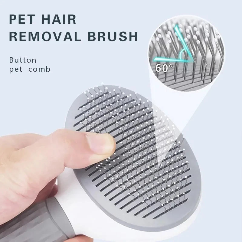 Self-Cleaning Pet Hair Brush – Grooming Comb for Dogs & Cats