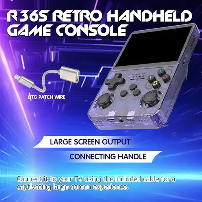 R36S Retro Handheld Game Console – 3.5" Display with ARKOS System & Classic Titles