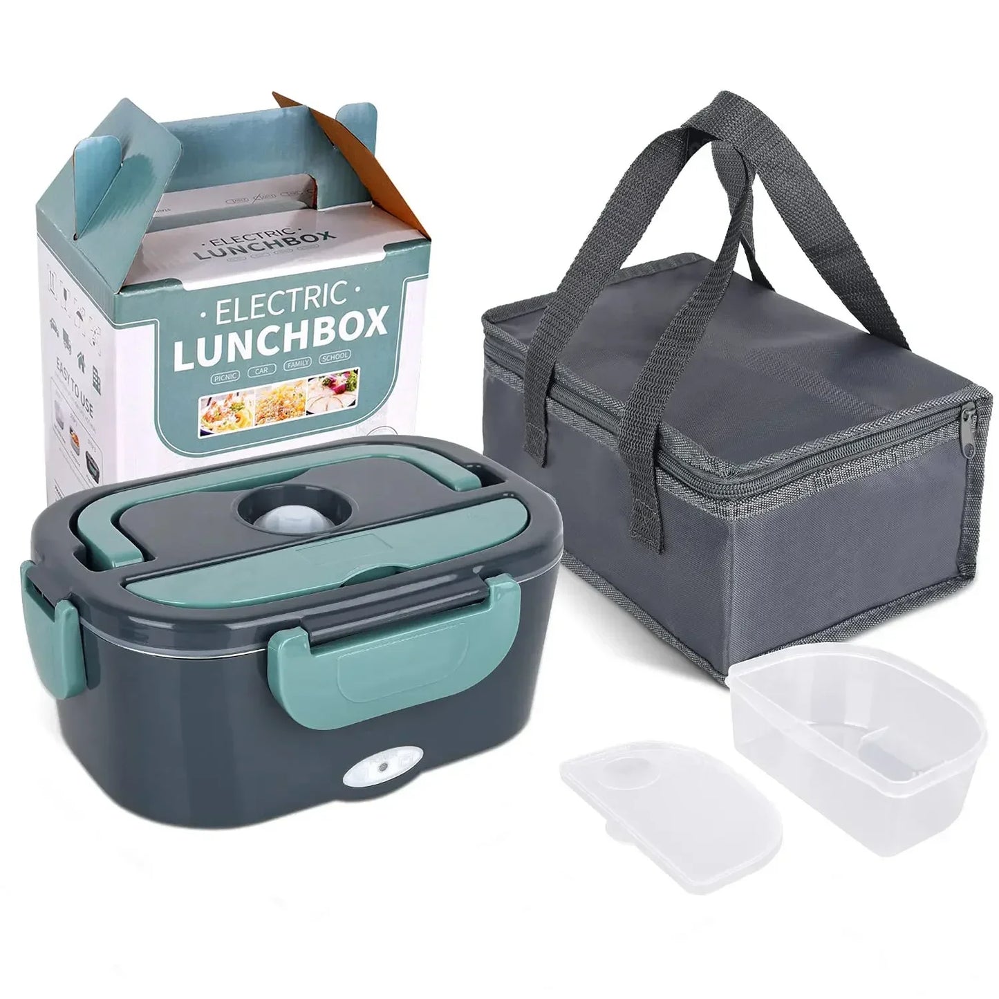 2-in-1 Electric Heating Lunch Box – Portable Bento for Car & Home Use