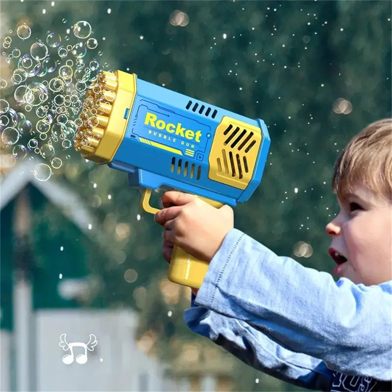 40-Hole Rocket Bubble Gun – Handheld Electric Toy for Kids’ Parties & Outdoor Fun