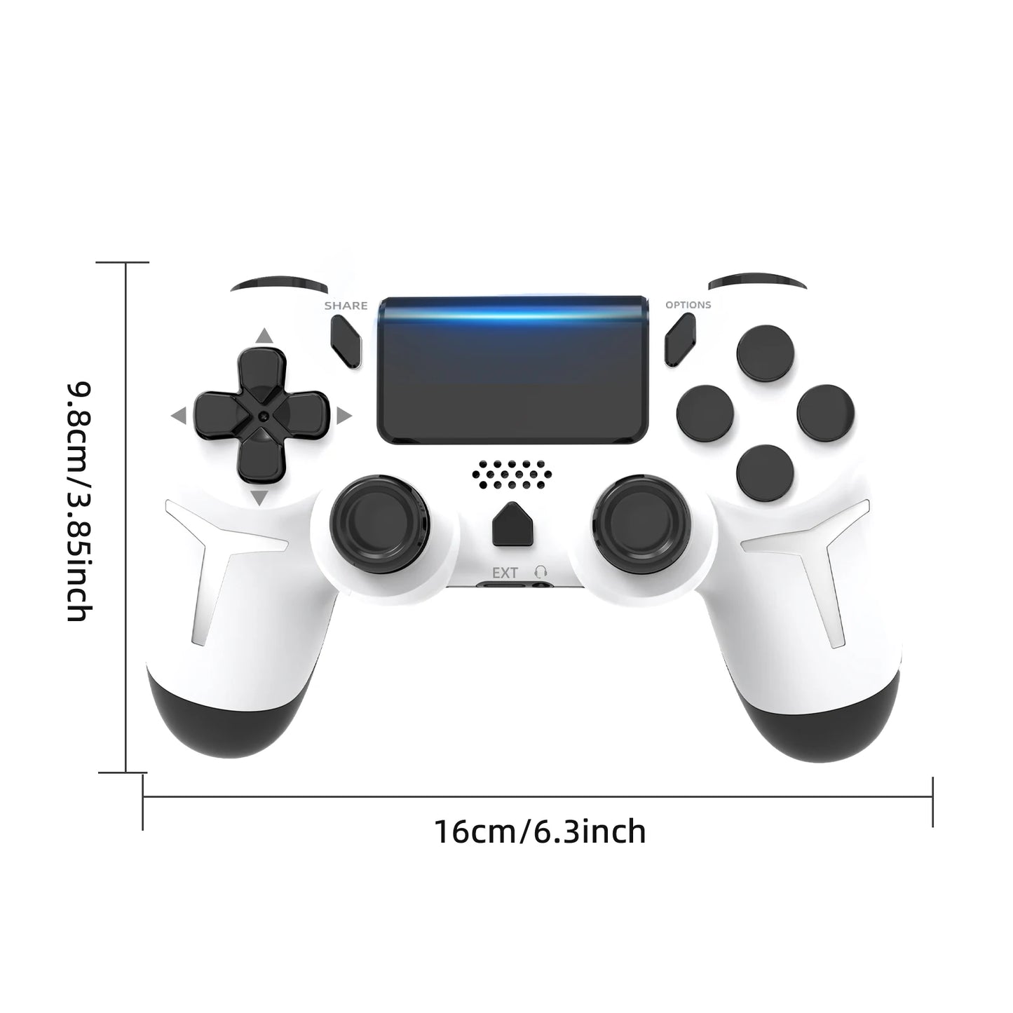GAMINJA Wireless Bluetooth Gamepad – Dual Vibration & Touchpad for PS4/PS3 & PC Gaming