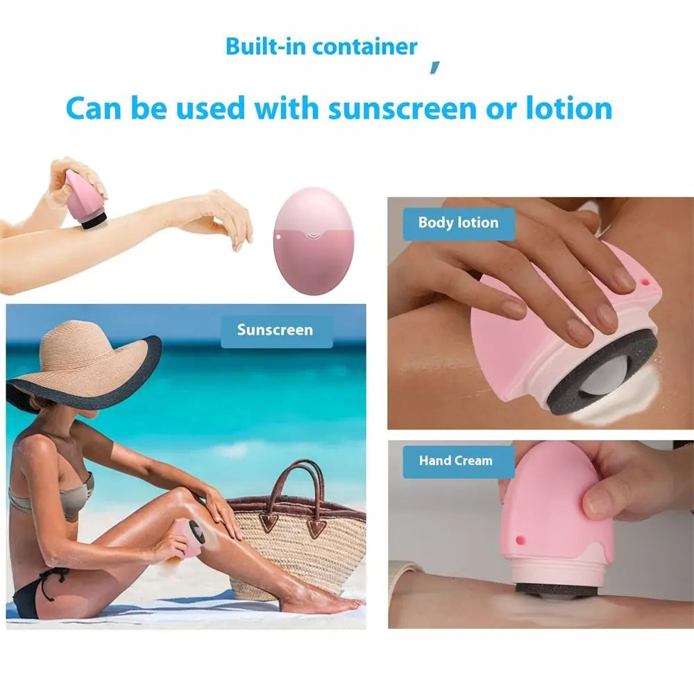 Refillable Silicone Sunscreen Roller – Lotion Applicator for Easy Use