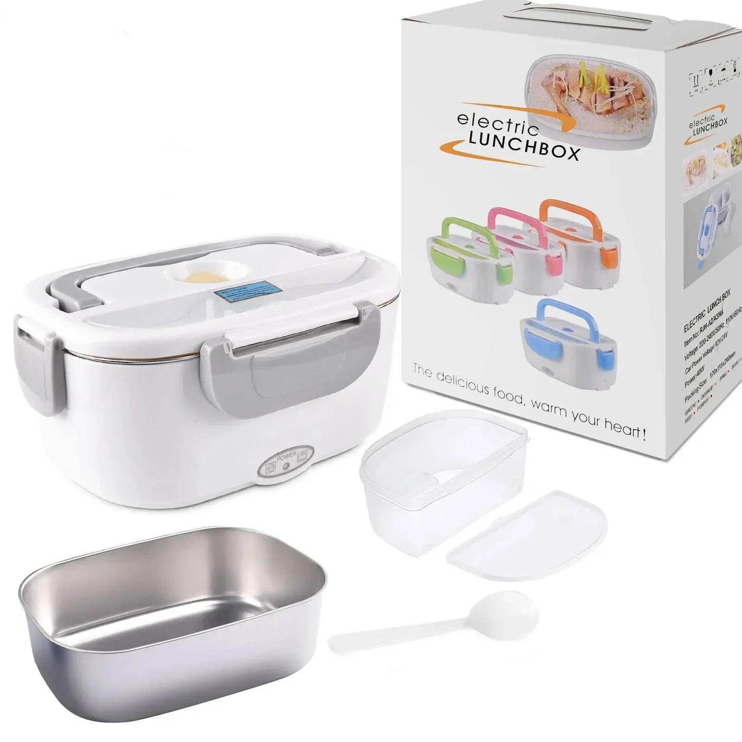2-in-1 Electric Heating Lunch Box – Portable Bento for Car & Home Use