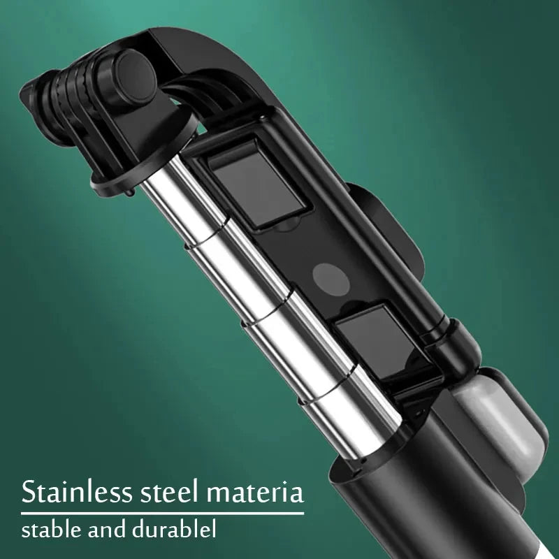 Wireless Bluetooth Selfie Stick Tripod – Phone Holder with Fill Light & Remote Shutter for iPhone, Samsung, Xiaomi