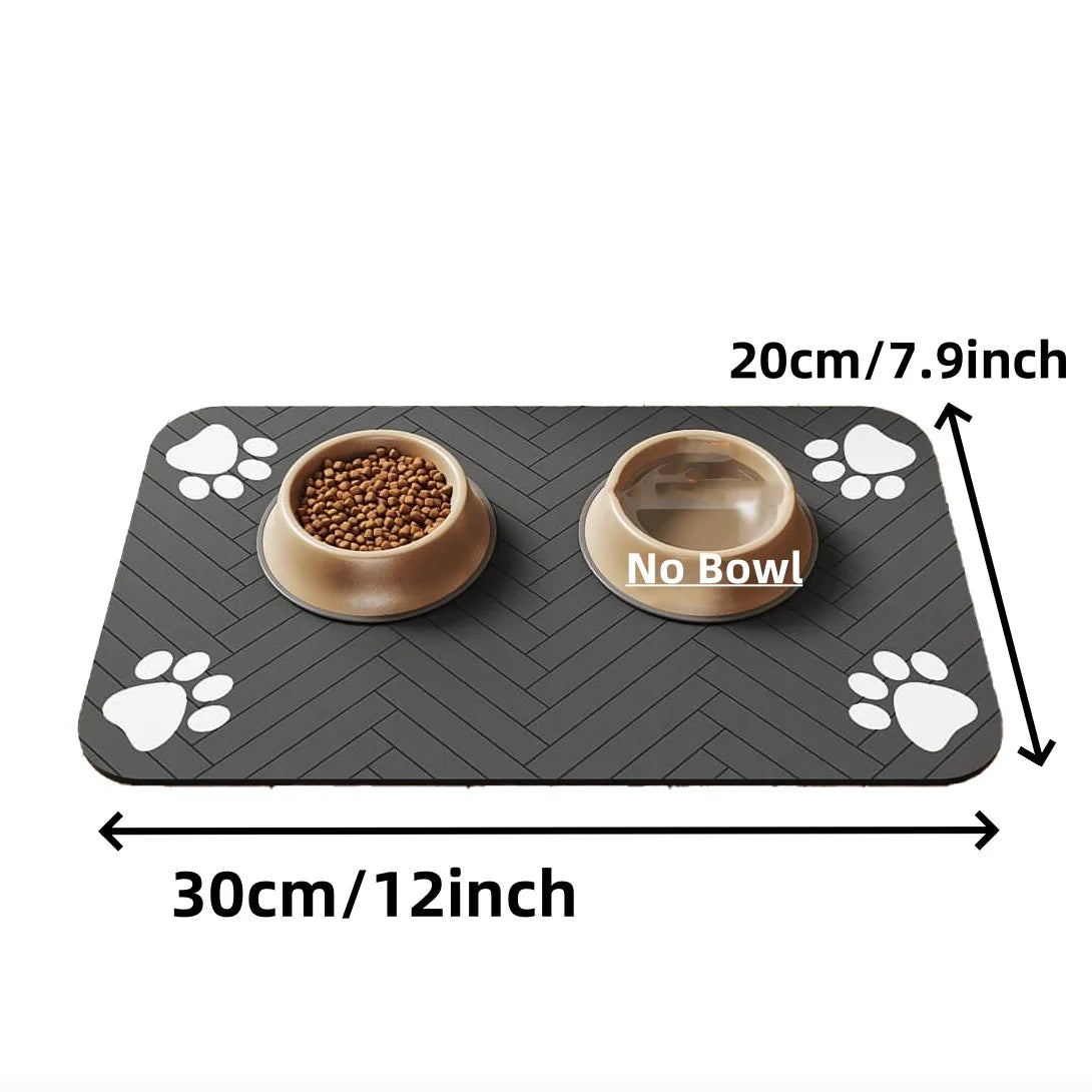 Waterproof Pet Feeding Mat – Quick-Dry Placemat with Non-Slip Rubber Backing for Dogs & Cats