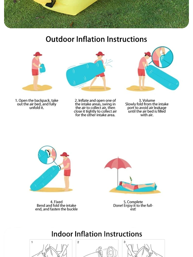 Portable Lazy Inflatable Sofa – Outdoor Air Lounger for Beach, Camping & Travel