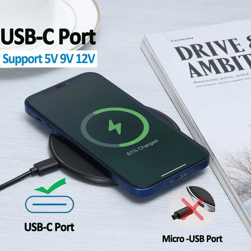 100W Fast Wireless Charging Pad – iPhone, Samsung, Xiaomi Compatible