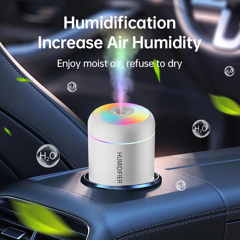 180ML USB Mini Aroma Humidifier with LED Light – Car & Home Use