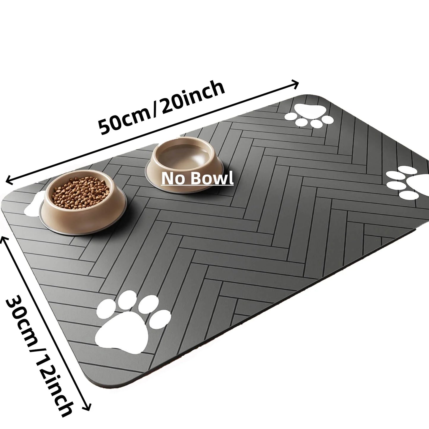 Waterproof Pet Feeding Mat – Quick-Dry Placemat with Non-Slip Rubber Backing for Dogs & Cats