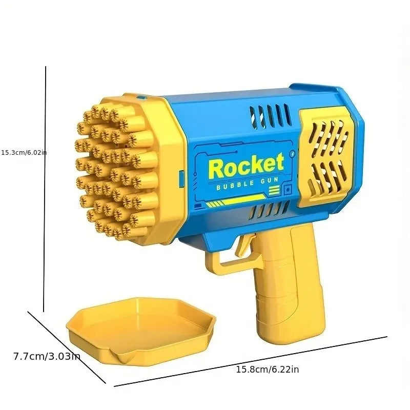 40-Hole Rocket Bubble Gun – Handheld Electric Toy for Kids’ Parties & Outdoor Fun
