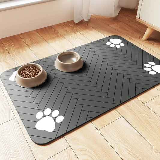 Waterproof Pet Feeding Mat – Quick-Dry Placemat with Non-Slip Rubber Backing for Dogs & Cats
