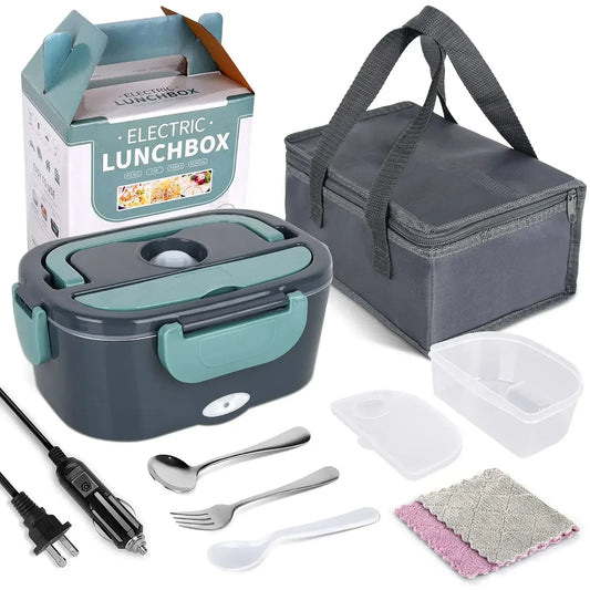 2-in-1 Electric Heating Lunch Box – Portable Bento for Car & Home Use