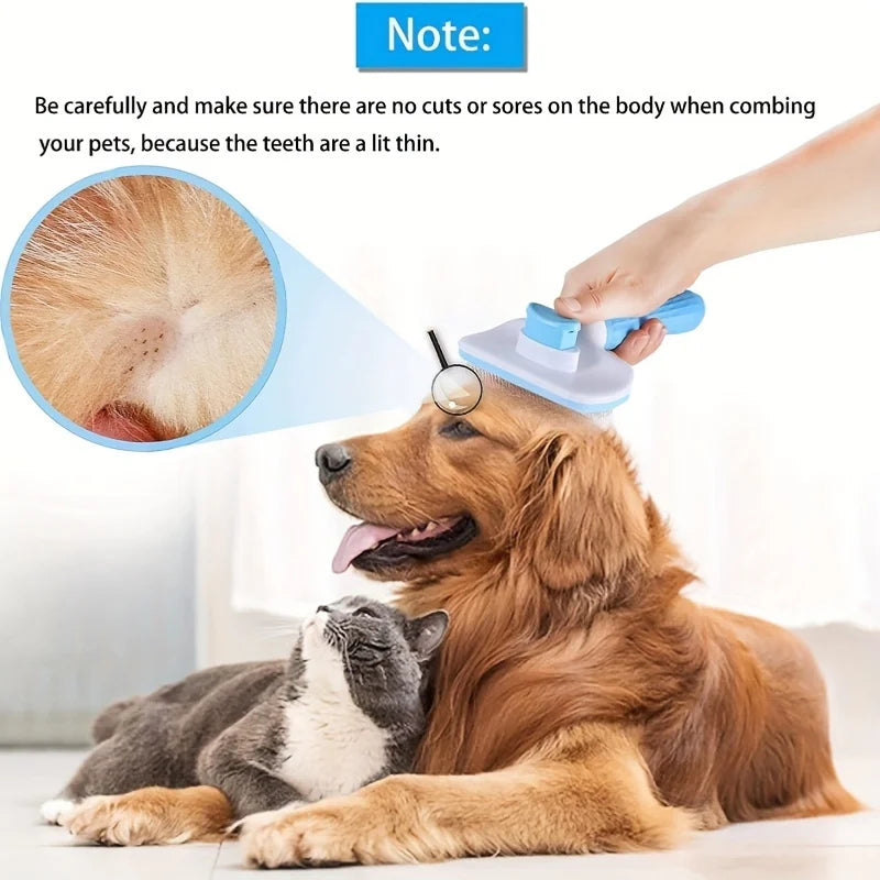 Pet Hair Remover Brush – Gentle Deshedding Comb for Dogs & Cats with Long Hair