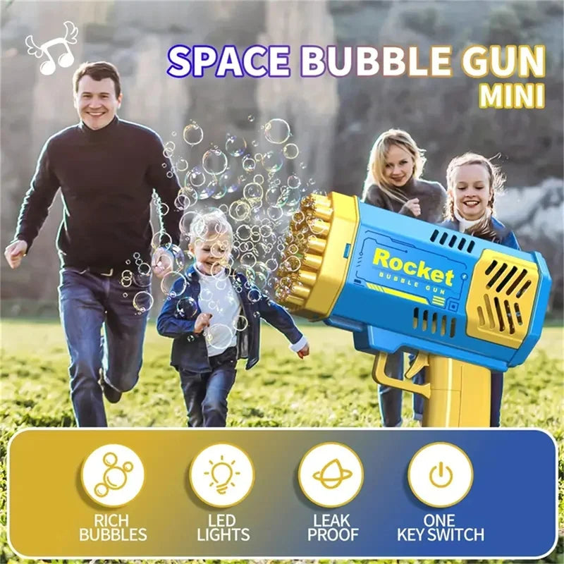 40-Hole Rocket Bubble Gun – Handheld Electric Toy for Kids’ Parties & Outdoor Fun