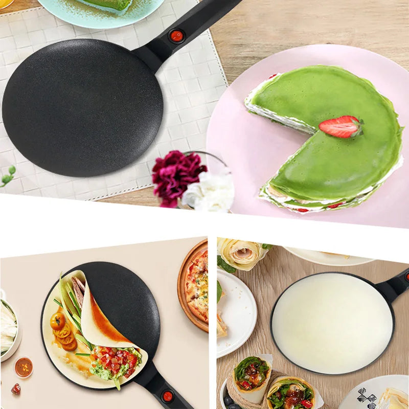 Non-Stick Electric Crepe Maker – Fast Heating Pancake Griddle with Smooth Surface
