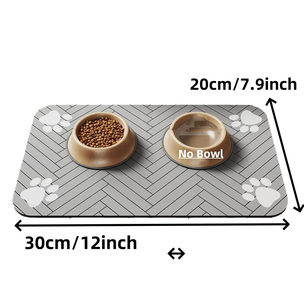 Waterproof Pet Feeding Mat – Quick-Dry Placemat with Non-Slip Rubber Backing for Dogs & Cats