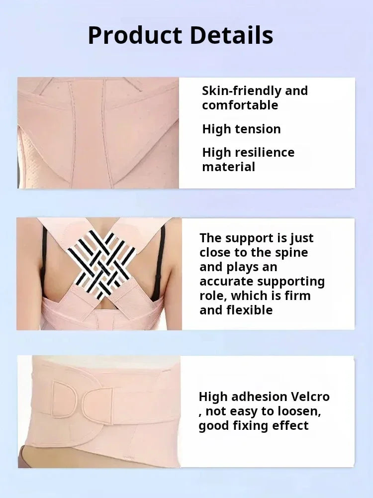 Women's back posture brace by TrevioMart with skin-friendly material, strong support, and high adhesion Velcro