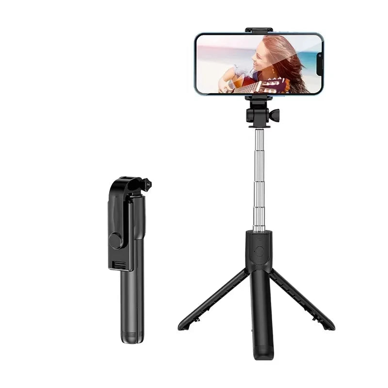 Wireless Bluetooth Selfie Stick Tripod – Phone Holder with Fill Light & Remote Shutter for iPhone, Samsung, Xiaomi