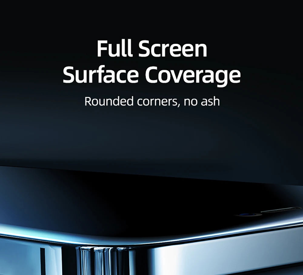 Privacy screen protector for iPhone 14 Pro Max with full screen surface coverage and rounded corners