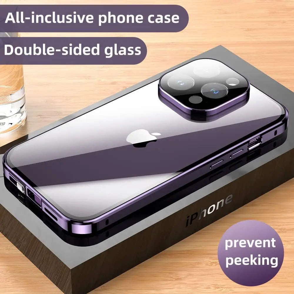 TrevioMart magnetic privacy case for iPhone Pro Max with double-sided glass and all-inclusive protection